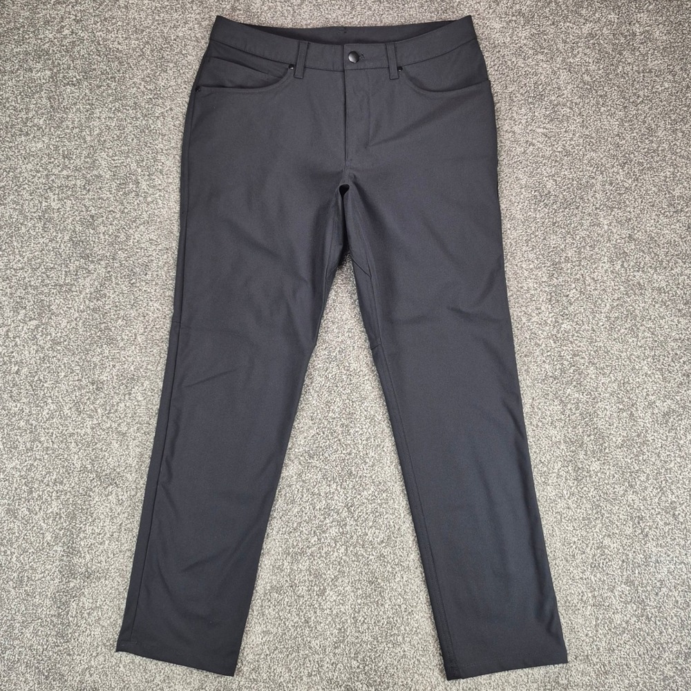 Lululemon ABC Pant Mens 31 Black Classic Fit Warpstreme 5 Pocket Trouser